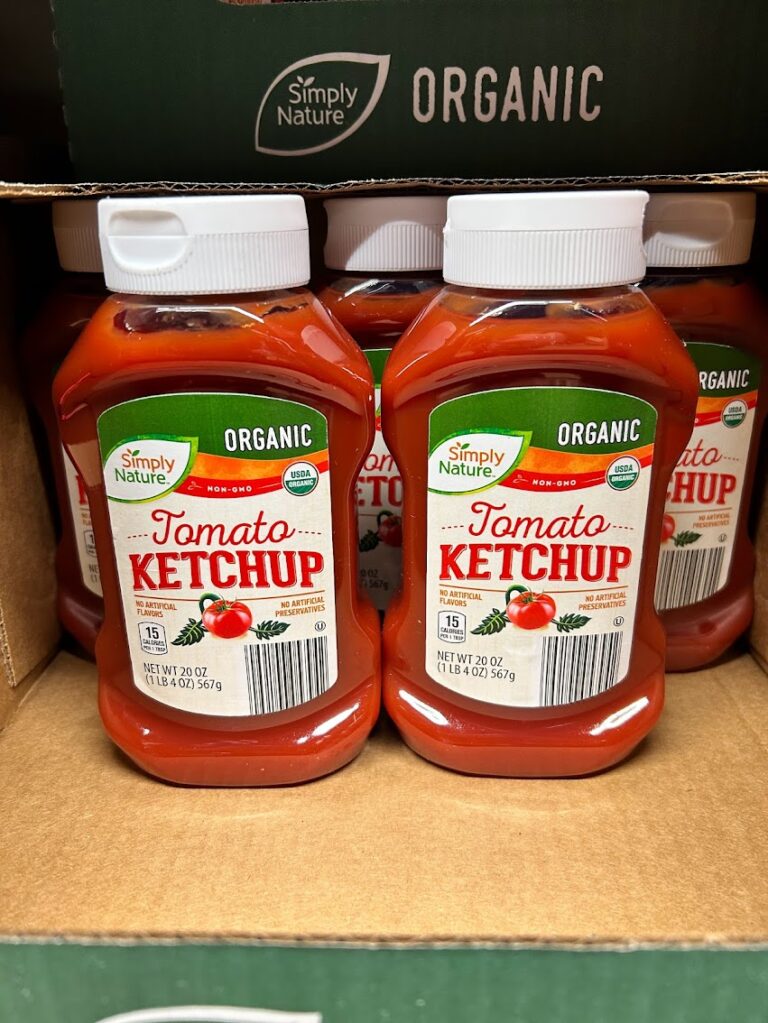Aldi Ketchup Burman's and Simply Nature Organic Ketchup
