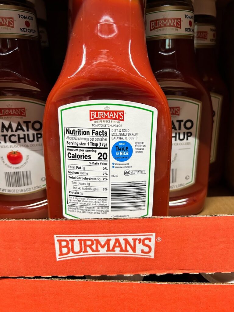 Aldi Ketchup: Burman&amp;#39;s and Simply Nature Organic Ketchup