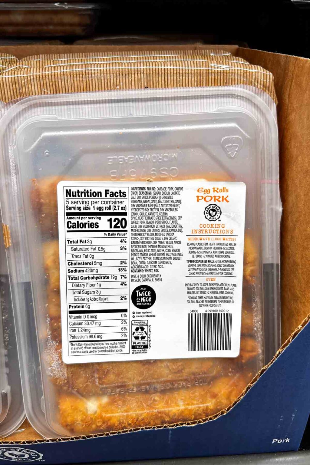 Aldi Park Street Deli Refrigerated Egg Rolls